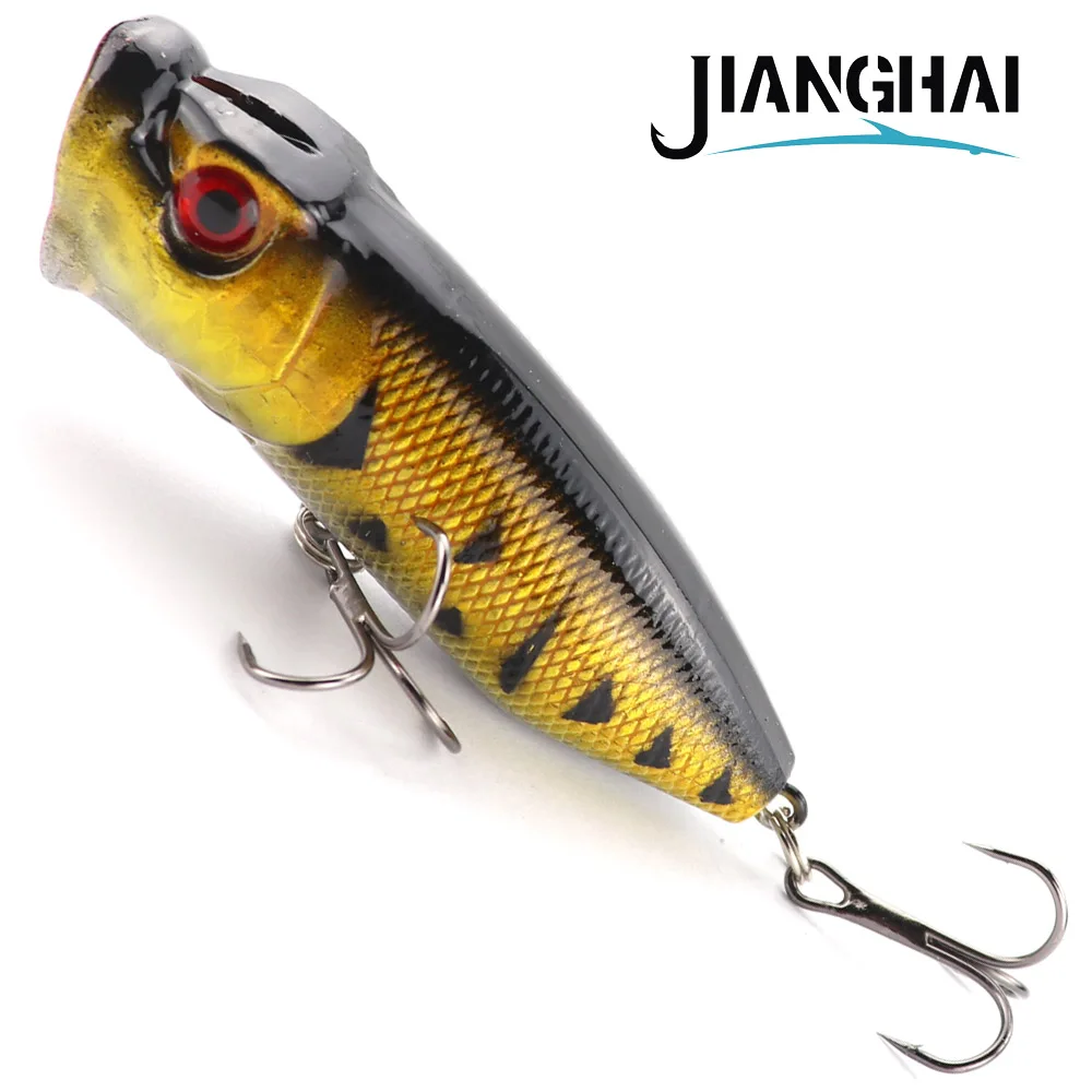 JangHai рыболовные приманки 65 мм 12 г Topwater Высокое качество Поппер приманка твердая