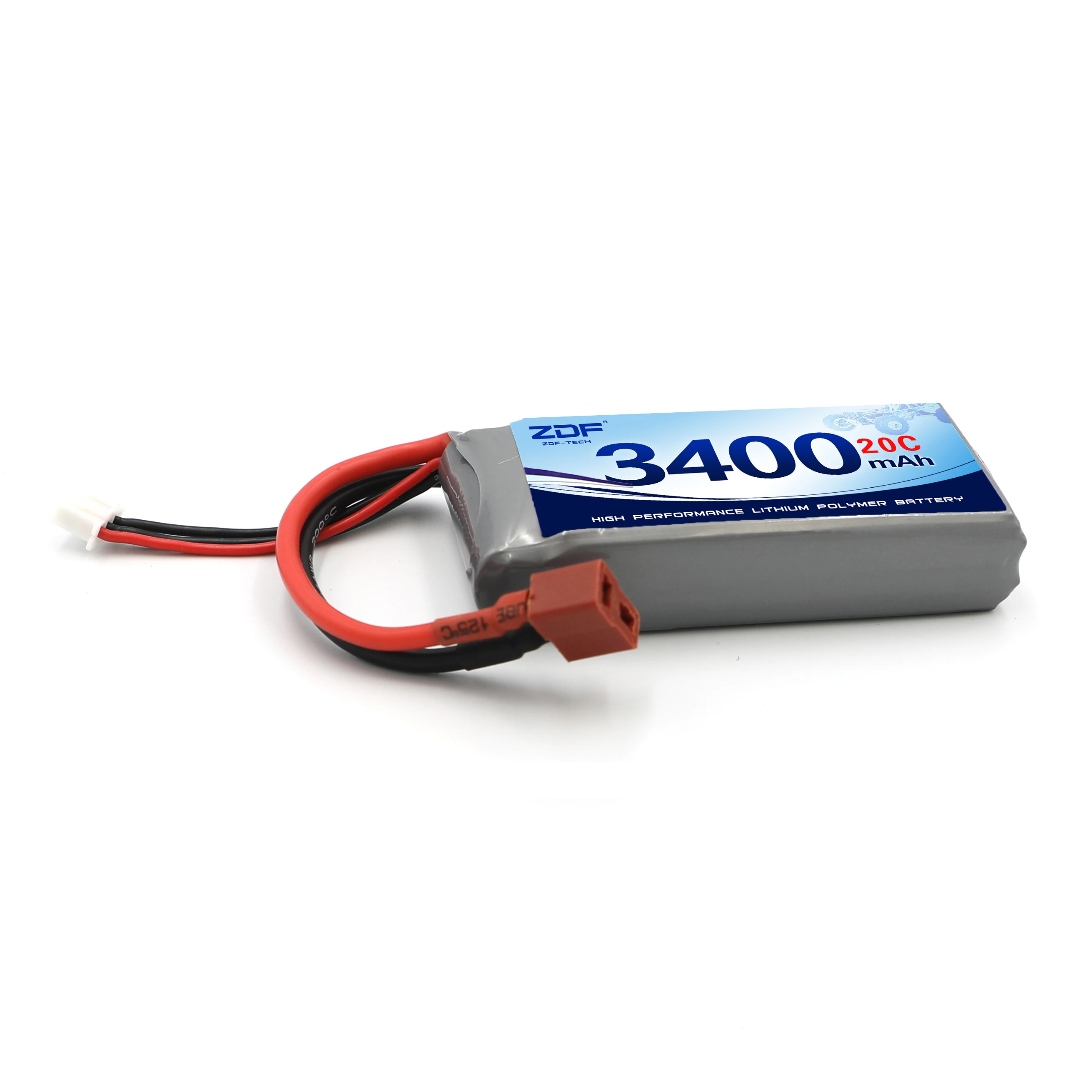 ZDF 2 шт Rc Lipo батарея HV 4 35 V 2S 7 3400mah 20C Max 40C для Wltoys 12428 12423 1:12 RC автозапчасти|Детали и