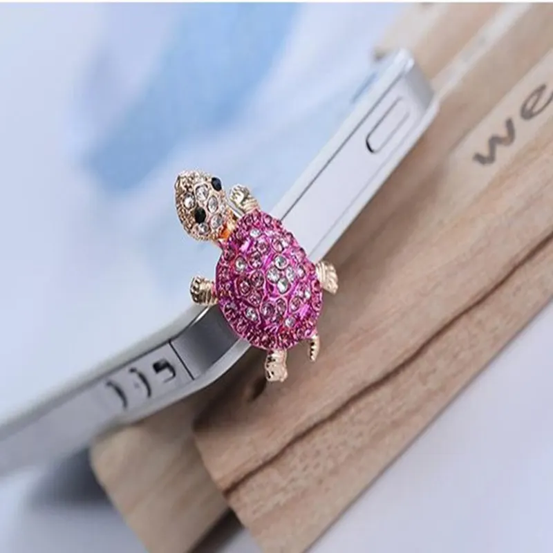 3.5 мм каваи Bling черепаха против Защита от пыли S наушников универсальный для iPhone 6 5S