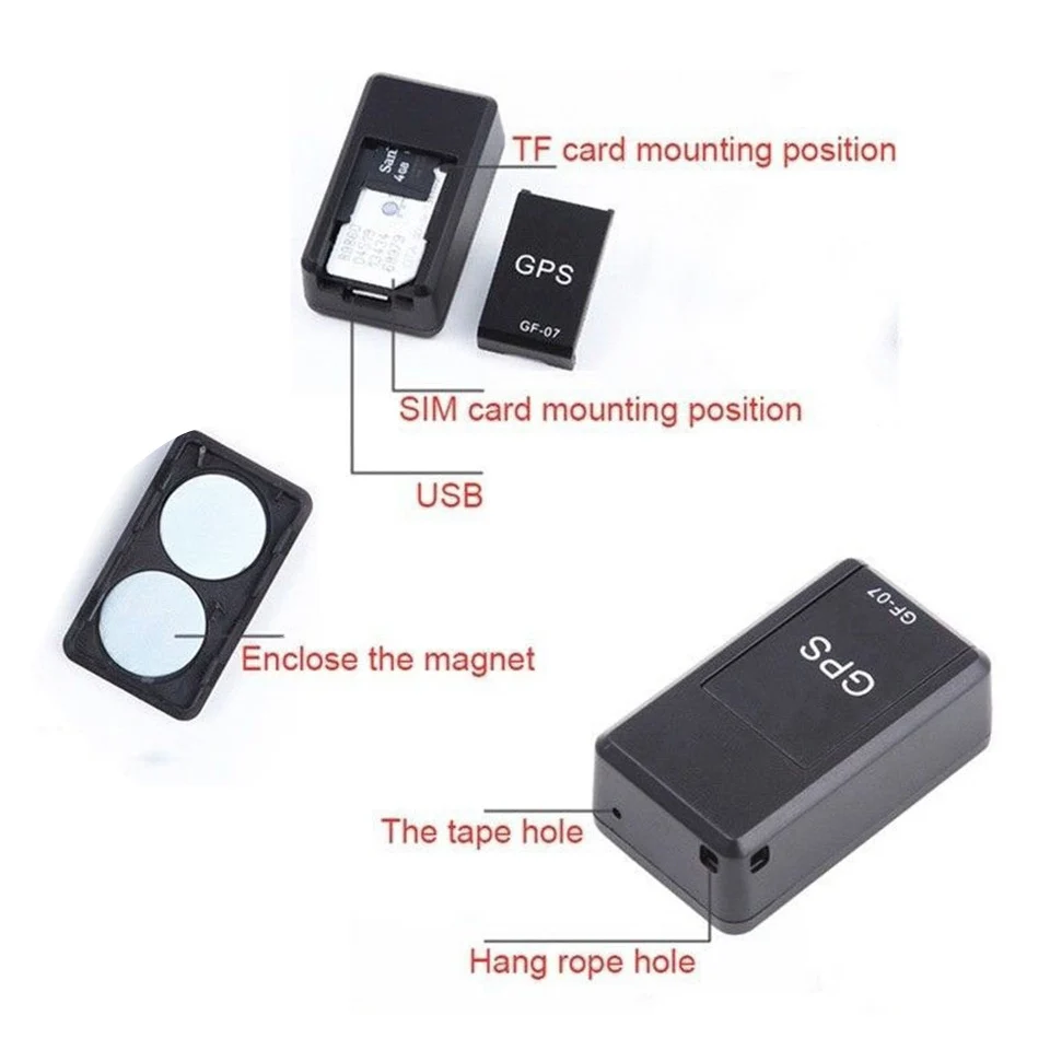 GF07 GSM GPRS автомобилей gps трекер магнитный мини грузовой автомобиль Locator Anti