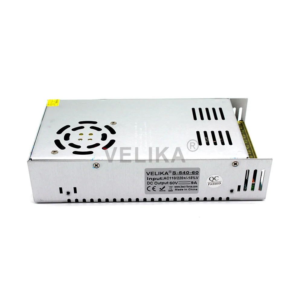 Универсальный источник питания DC60V 9A 540W импульсный Трансформатор 110V 220V AC к DC 60V SMPS