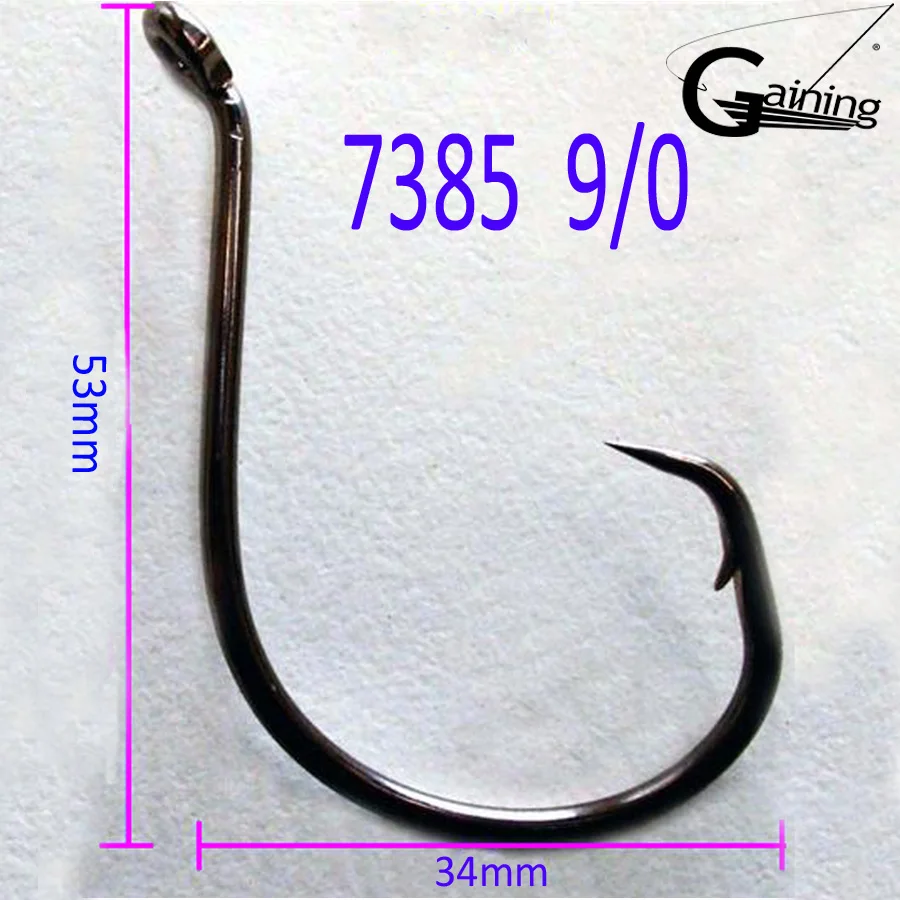 50 шт./лот японские рыболовные крючки из нержавеющей стали модель 7385 9/0 химически