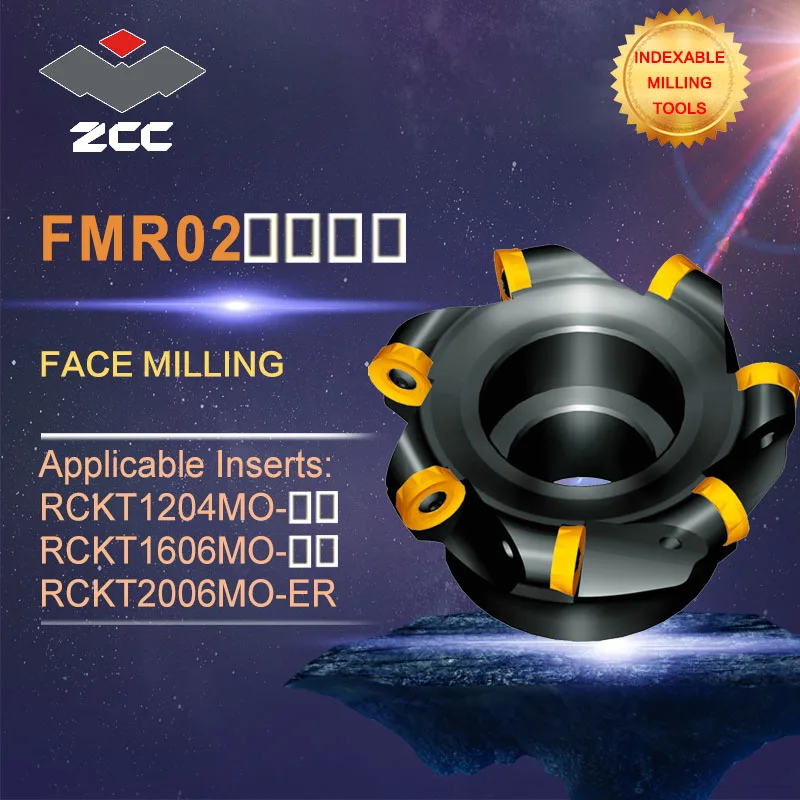 

ZCC.CT original face milling cutters FMR02 high performance CNC lathe tools indexable milling tools face milling tools