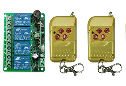 DC12V 4CH 10A RF Беспроводной дистанционного Управление переключатель передатчик и