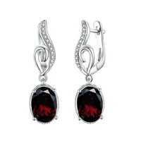 tbj2019new style natural garnet earring gemstone 925 sterling silver fine jewelry simple design for woman best valentine gift