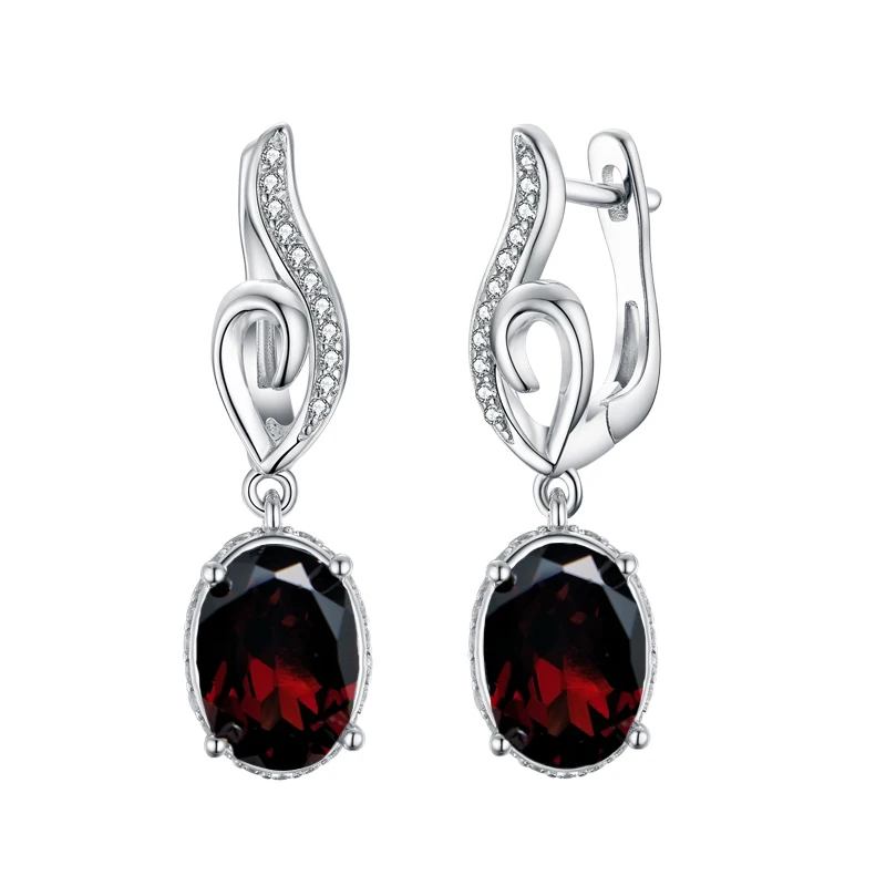 TBJ 2019new style Серьги из натурального граната драгоценный камень 925 пробы серебро