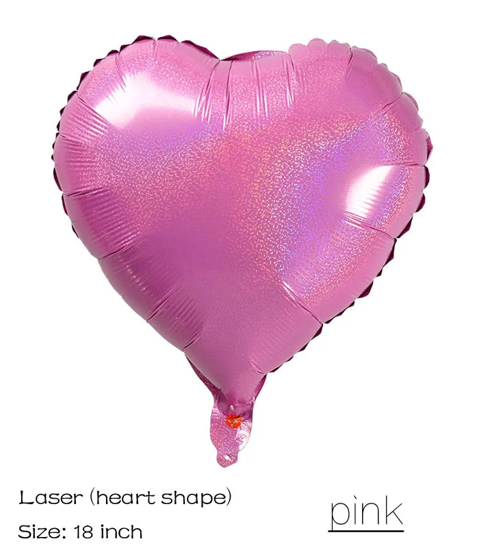 laser heart-shaped Свадебные воздушные шарики Луна Сердце Звезда лазерное Пентакль Алюминий Шар Детские игрушки Аксессуары для вечеринки, дня рождения шар воздушные шары с сердцем - Цвет: laser heart-shaped