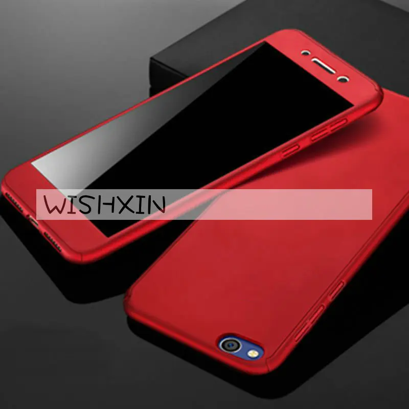 Чехол для Huawei P8 Lite 2017 с полным покрытием 360 градусов и защитным стеклом.