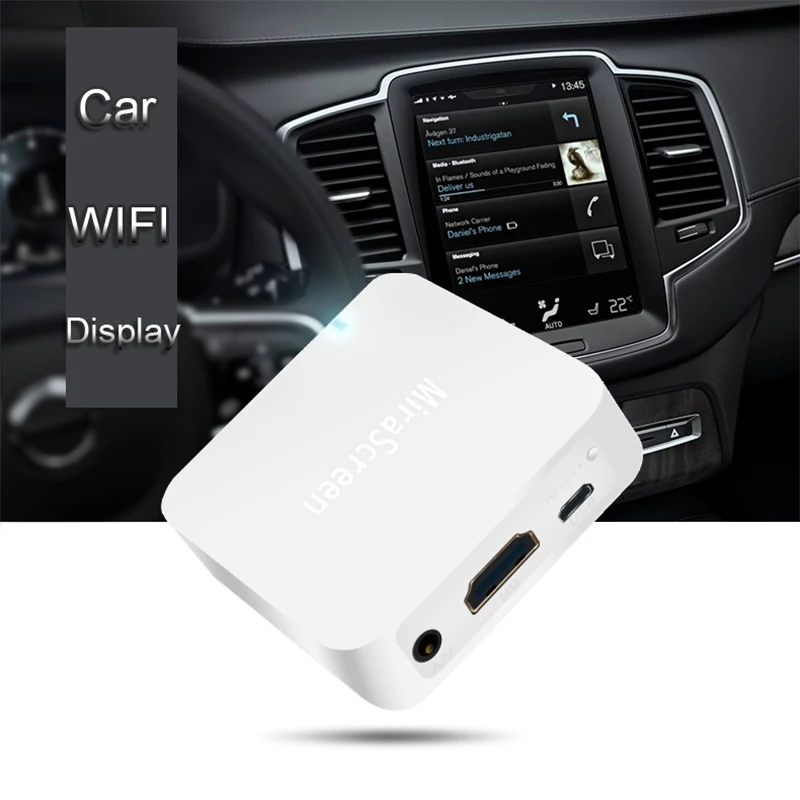 Mirascreen X7 автомобиля ТВ Зеркальная Наклейка коробка переходник монитора с Wi Fi Am8252b