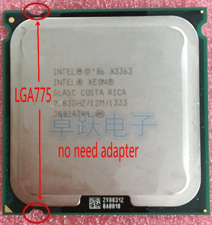 Процессор INTEL XEON X3363 2 83 ГГц/12 МБ/1333 МГц/ЦП аналогичен ЦПУ LGA775 Core Quad Q9500 работает на