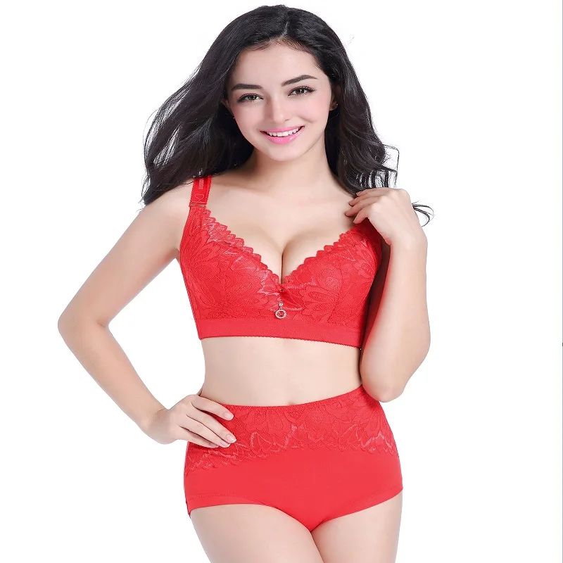 Bright red MengShan, женское нижнее белье, костюм для полных женщин, MM250 Jin, сексуальное кружевное выдвижное кольцо бюстгальтера, корректирующий тип, большой размер, бюстгальтер, DEF чашка, большой бюстгальтер, 115F - Цвет: Bright red