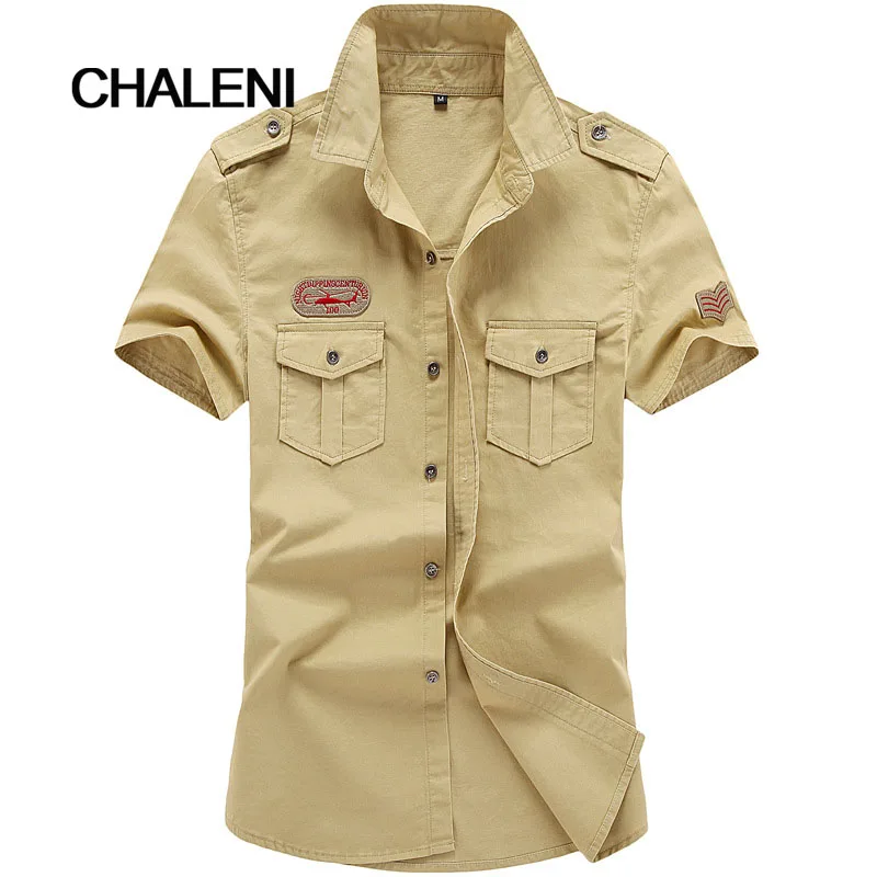 The latest casual military wind jacket men's short-sleeved shirt summer spring fashion clothing 5-A570-BC9520 | Мужская одежда