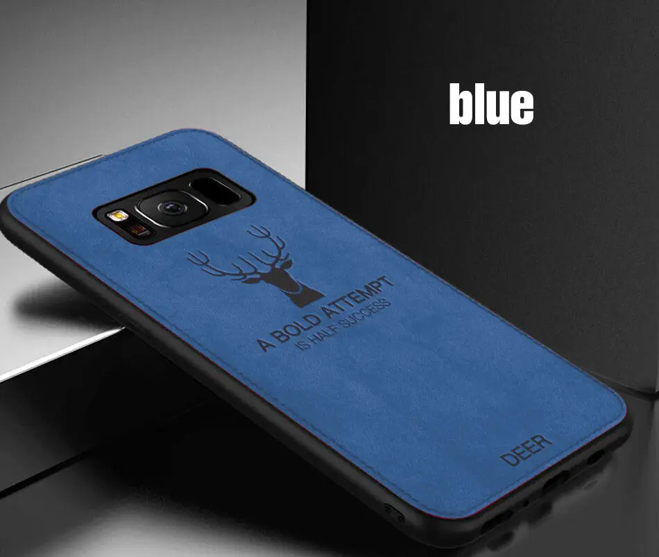 Синий Мягкий тканевый чехол для телефона для samsung Galaxy S10E S9 S8 S10 плюс S7 S6 edge Note 9 8 J4 J6 A6 A8 плюс A9 A750 противоударный чехол s - Цвет: Синий