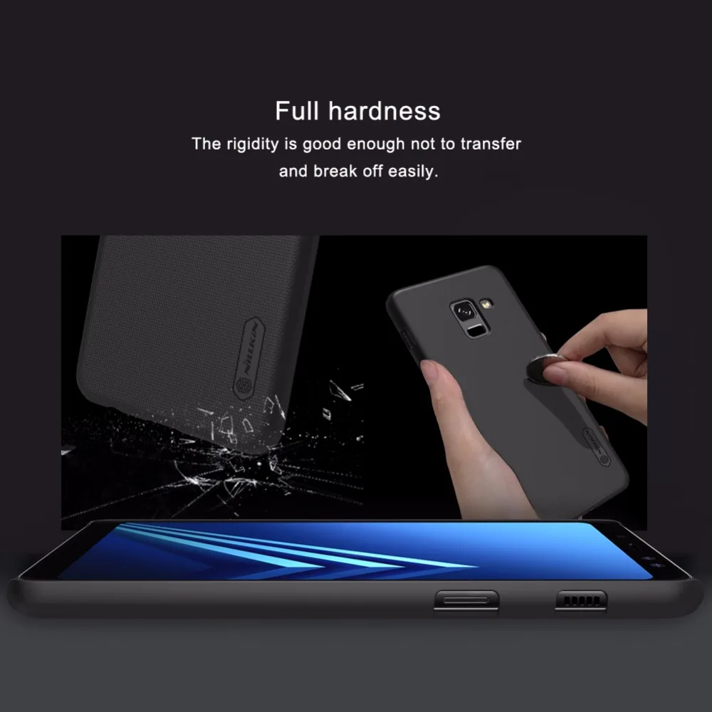 For Samsung Galaxy A8/A8 Plus 2018 NILLKIN Super Frosted Shield Phone Case for A8 2018/A8 with Screen Protector |