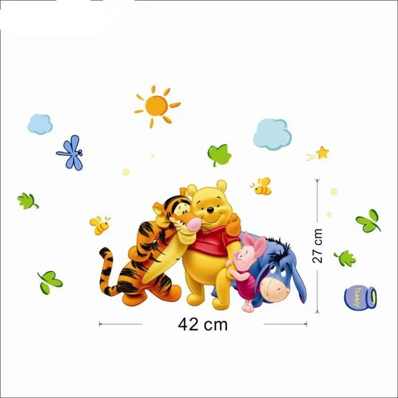 % Winnie the Pooh friends настенные наклейки для детской комнаты zooyoo2006 декоративные съемные