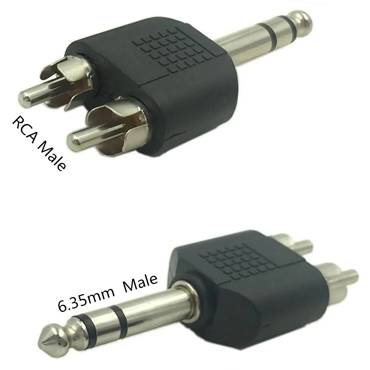 2RCA общественного 6 35 Мужской Аудио адаптер стерео 5 Двойной лотоса Гонг усилитель