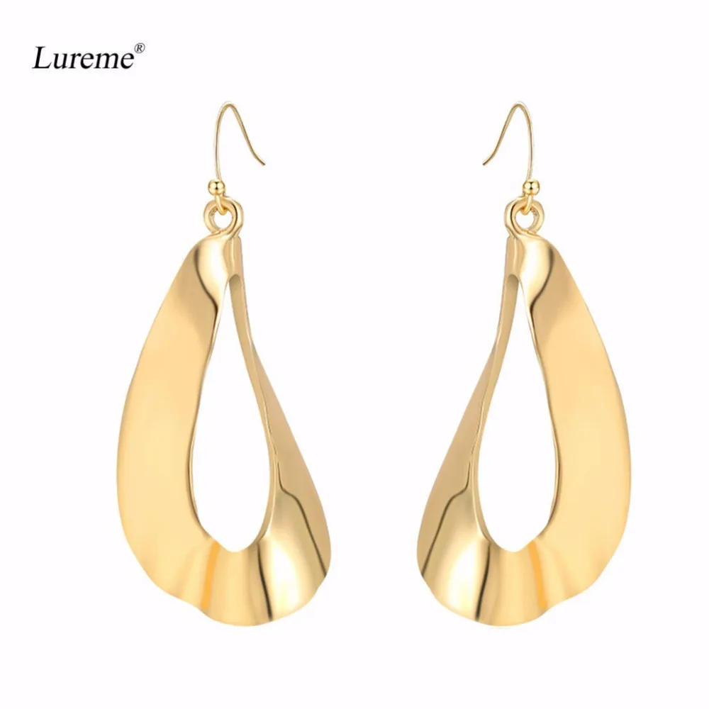 

Lureme New Unique Design Curved Hollow Dangle Earrings Vintage Punk Earrings For Women Brincos