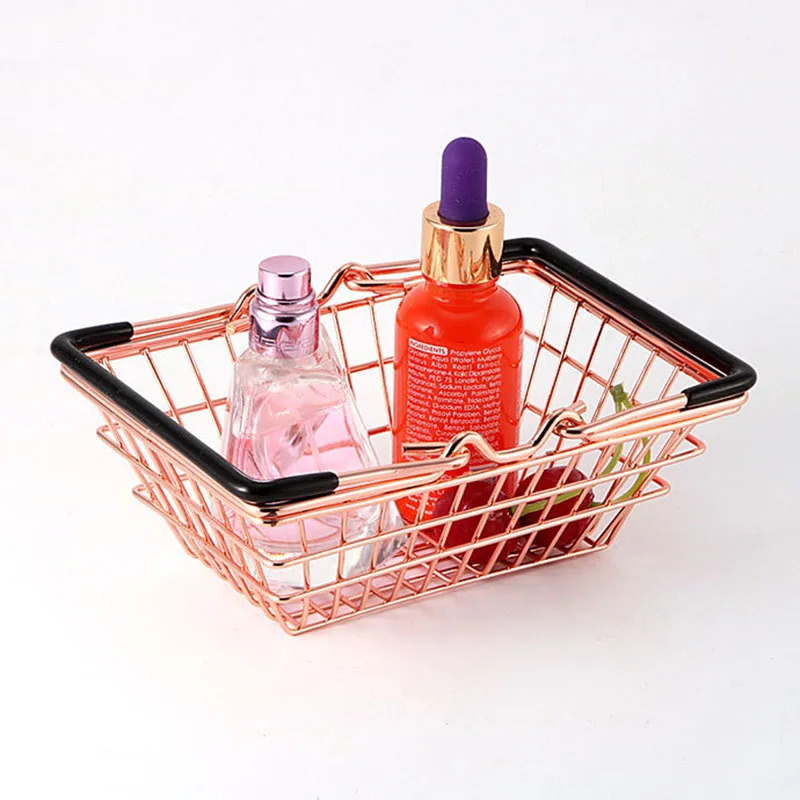 Креативная мини корзина для покупок тележка супермаркета хранения мусора