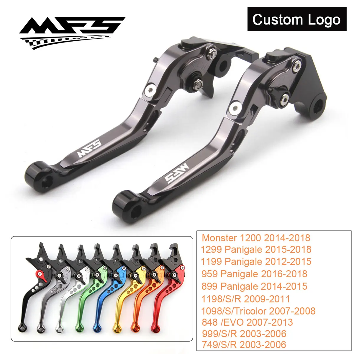 Рычаги тормозной муфты CNC для Ducati 899 959 1199 1299 Panigale 1198 1098 848 1200 Monster M1100 V4 S4RS|Рычаги