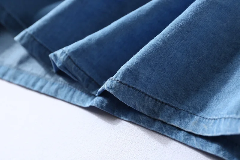 2019 Tencel платье рубашка джинсовая одежда мини женские джинсовые платья Женская