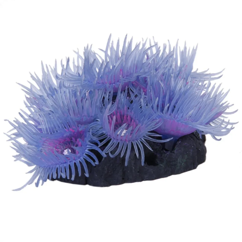 1pcs Aquarium Artificial Coral Fish Tank Decoration - Bluish violet | Дом и сад