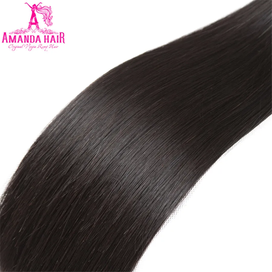Amanda Hair перуанские прямые волосы плетение 100 г/шт. человеческие пучки Remy для