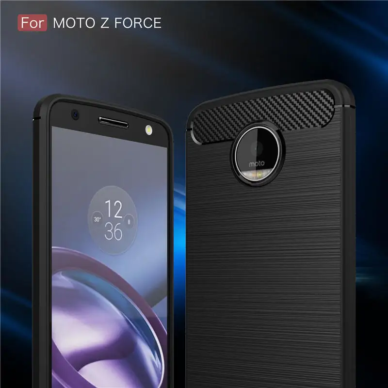 Jdble Новый углерода Волокно рисунок антидетонационных Панцири Чехол для Motorola Z Play