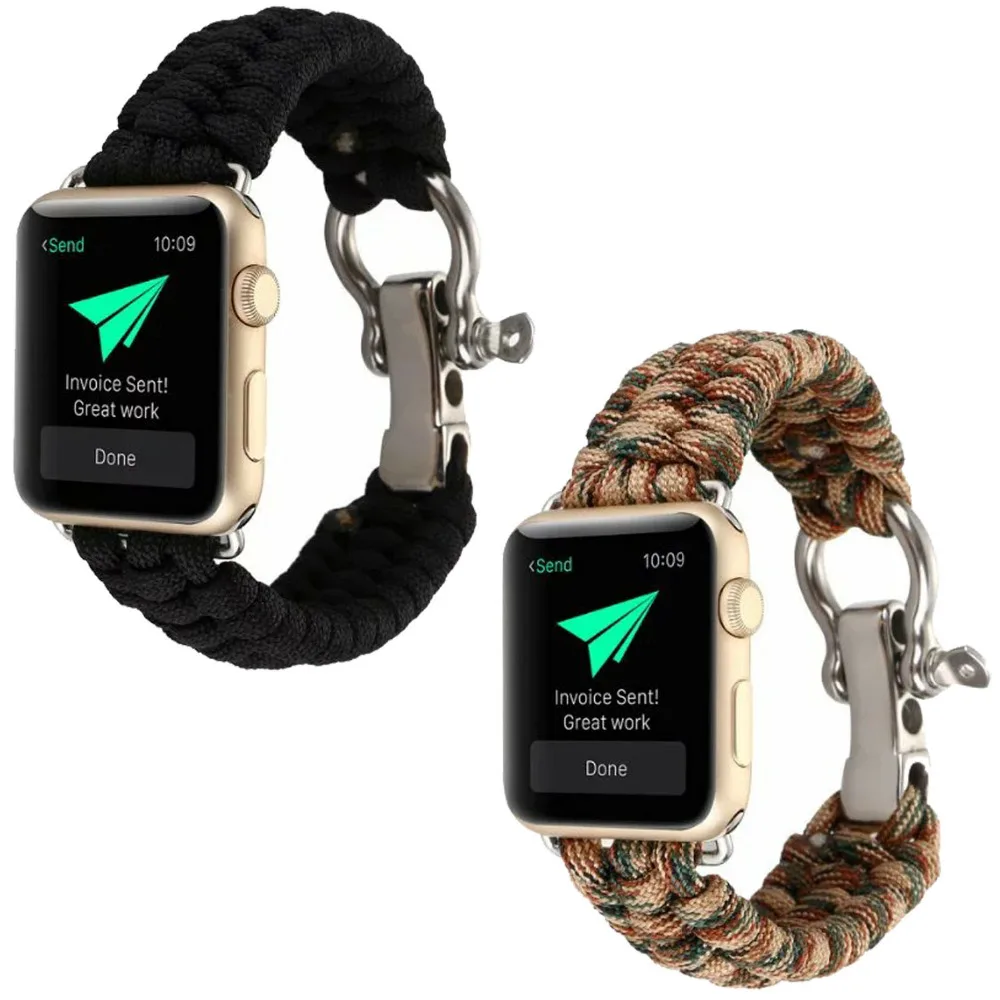 Страховочный трос Браслет для apple watch ремешок 42 мм 38 версия нейлоновые спортивные