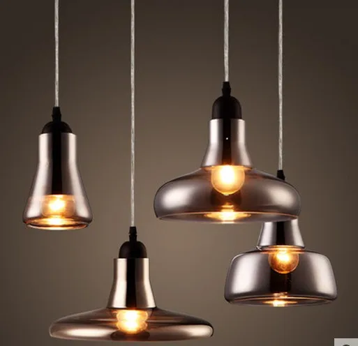 Винтажные стеклянные подвесные светильники Edison в стиле лофт потолочные для