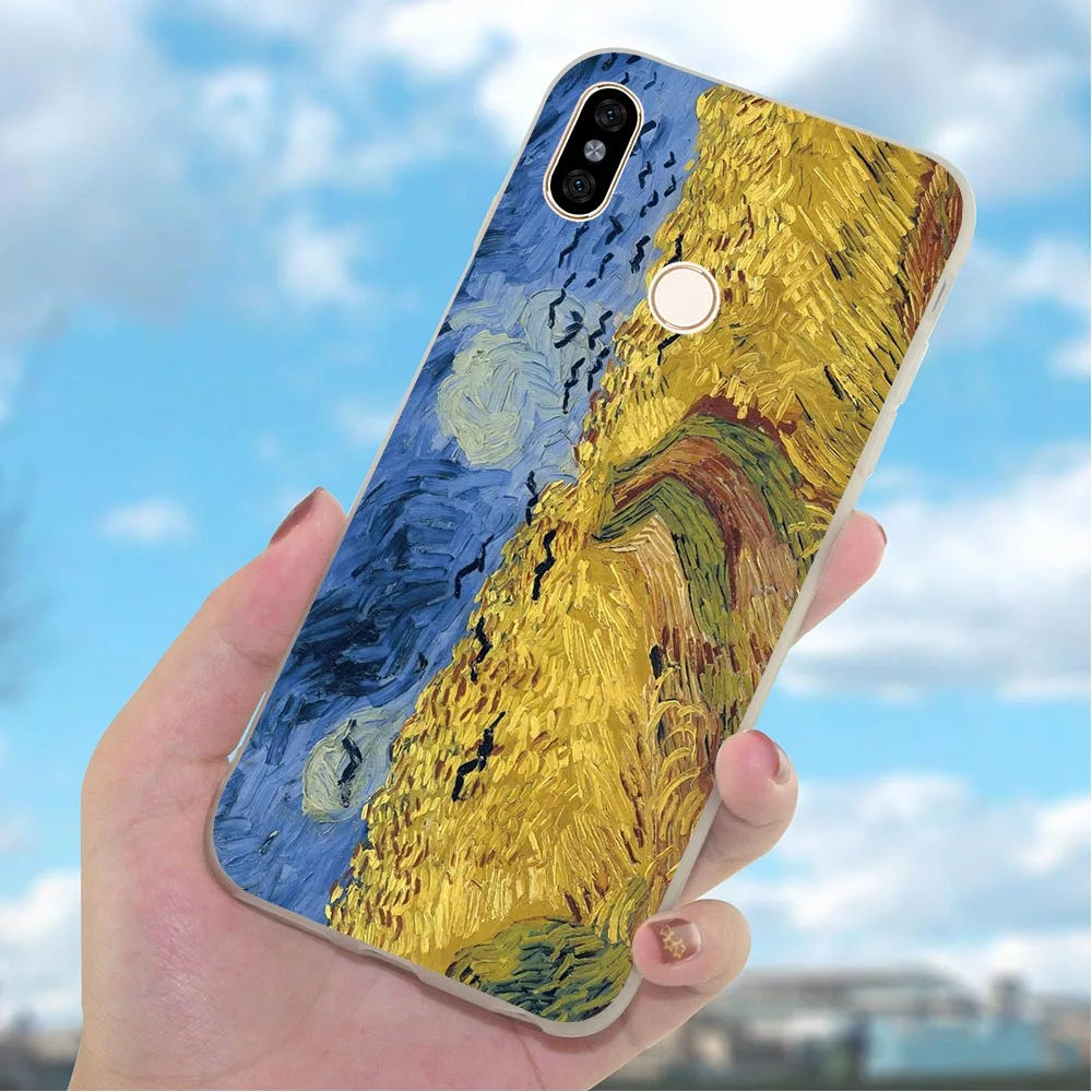 Мягкий ТПУ чехол для телефона Xiaomi Mi A1 Ван Гог A2 Lite 8 9 9se Redmi 4X 4A 5 Plus 5A Prime 6A Note 6 Pro
