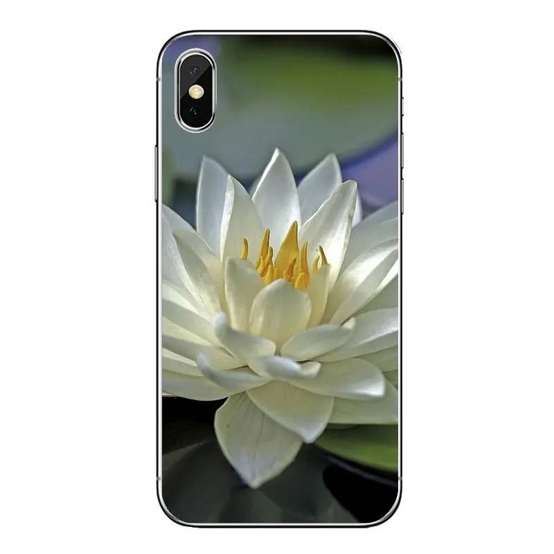 Transparent TPU Case Pink White Red Lotus Flower Art Poster For Huawei P20 Lite Nova 2i 3i 3 GR3 Y6 Pro Y7 Y8 Y9 Prime 2018 2019 |