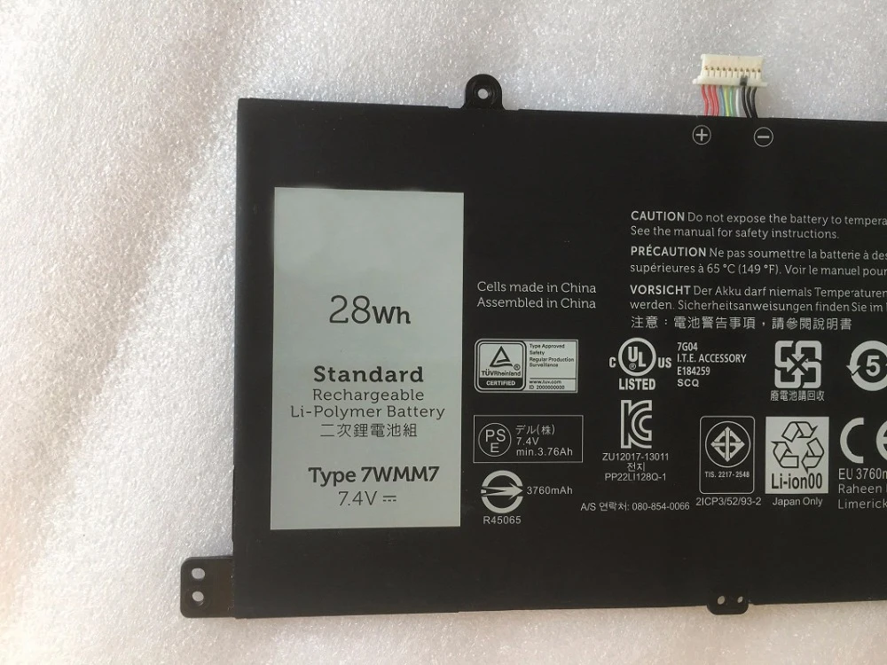 SupStone 28WH новая Оригинальная батарея для ноутбука 7 Вт/ч Dell Venue 11 Pro Dock D1R74 RTY89 CFC6C DL011301