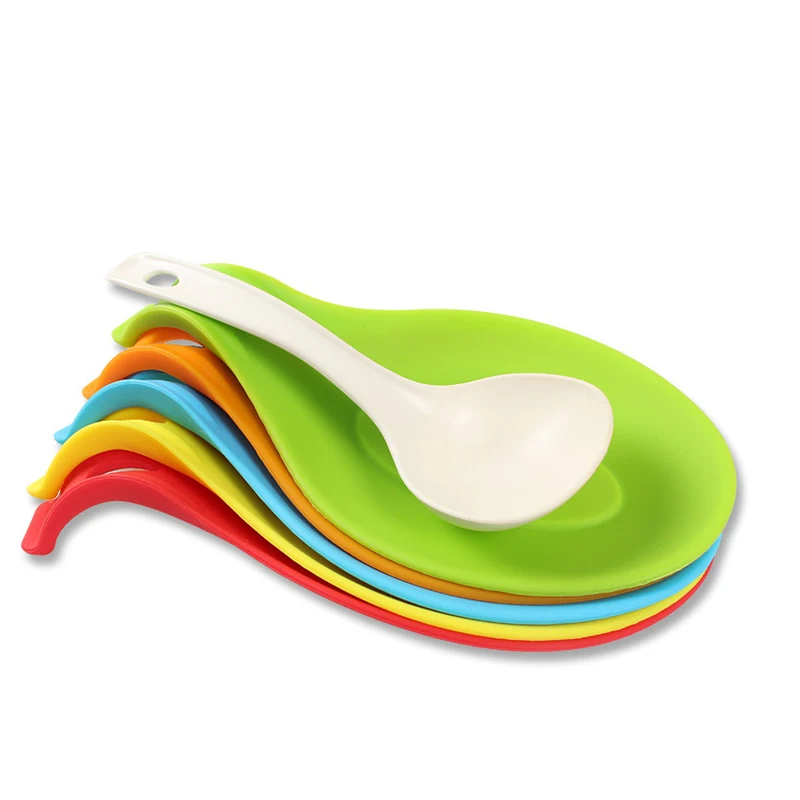 Горячая 1 PCSilicone Новая модная популярная термостойкая кухонная утварь ложка для