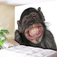 monkey snout teeth smile wall tapestry 3d animals decorative tapestry wall hanging art decor for kids bedroom wall picture big