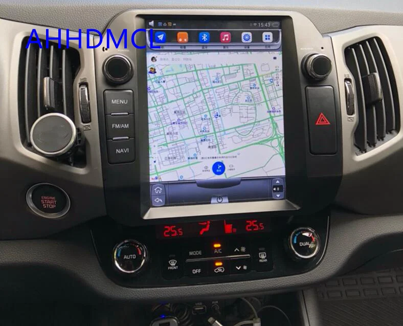 Автомобильным бортовым компьютером коврик для Tesla Стиль мультимедийный плеер Android 7,1 gps для Kia Sportage R 2010 2011 2012 2013