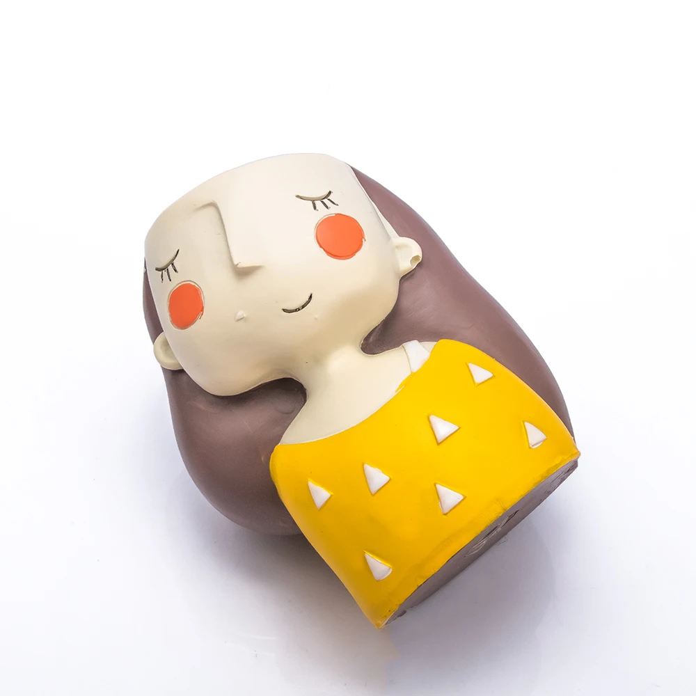 Милый цветочный горшок милый для девочек настольный пола из натуральной смолы