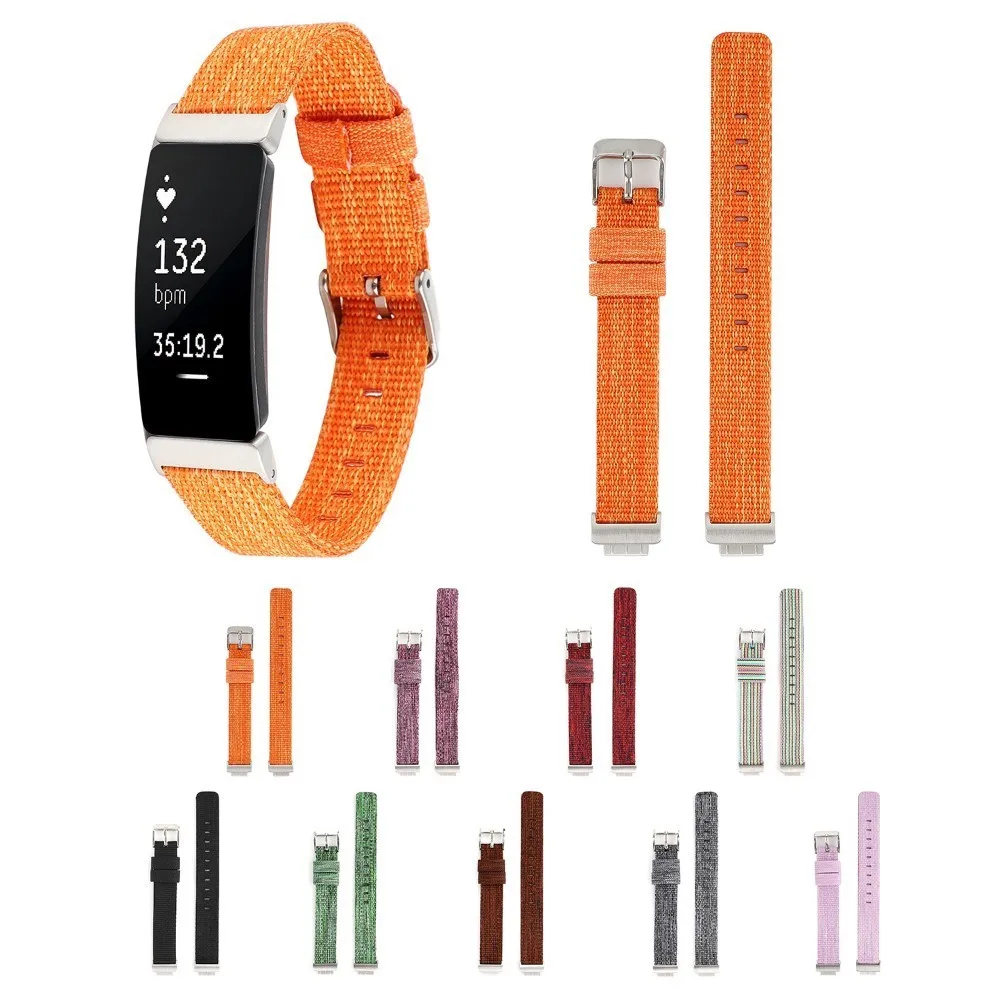 Нейлоновый ремешок для Fitbit Inspire HR Браслет Ремешок Для часы тканевый замена Смарт