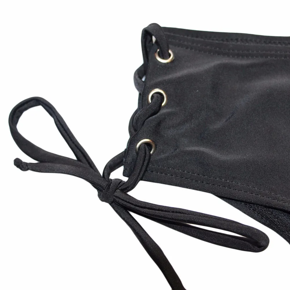 Купальник 2018 сексуальный женский комплект бикини с завязками на груди пуш-ап