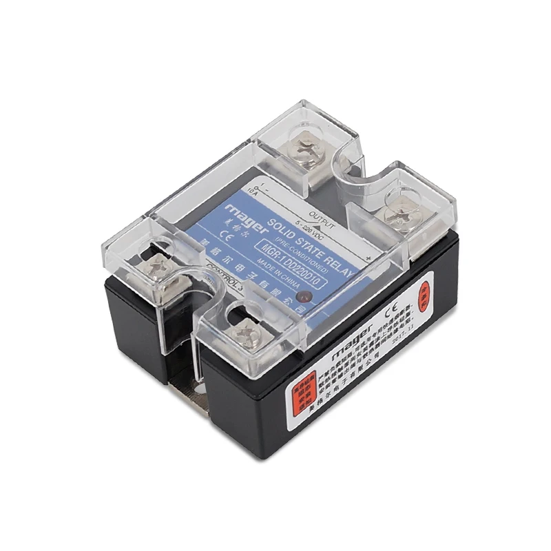 10A MGR-1 DD220D10 SSR-10DD DC управление DC Однофазное твердотельное реле вход 3-32 В DC Выход 5-220 В DC с защитными крышками