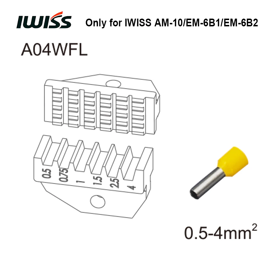 IWISS челюсти только для AM-10 пневматические обжимные инструменты EM-6B1/EM-6B2