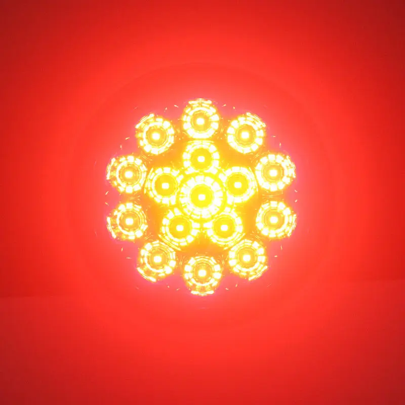 Fuleem 2 шт. 4 дюйма круглые хром кольцо 16LED красный и желтый грузовик с прицепом стоп