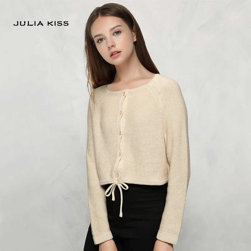 Женский осенний кардиган с длинным рукавом |