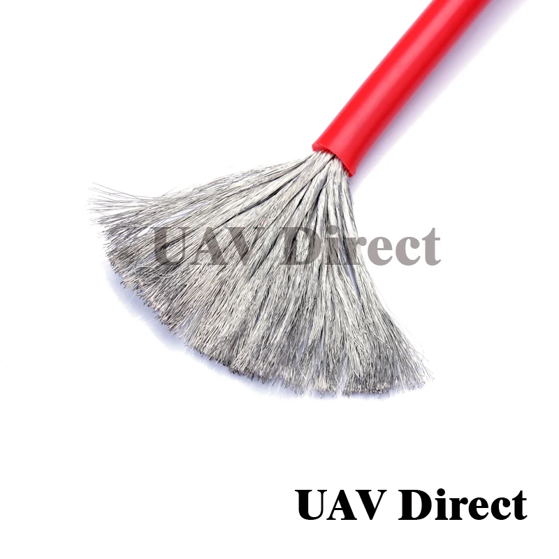 8 10 12 14 16 18 20 22 24AWG красный черный силиконовый провод ультра гибкий Тестовый Кабель