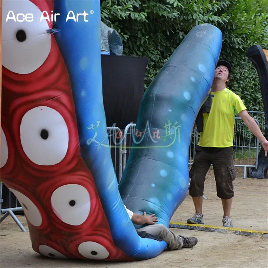 Art show decoration inflatable octopus model Printing Octopus sea monster with 3 legs and blower for sale | Игрушки и хобби