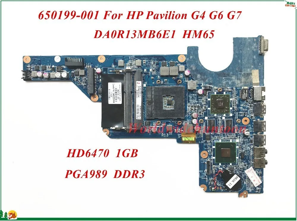 Высококачественная материнская плата MB 650199 001 для ноутбука HP Pavilion G4 G6 G7 DA0R13MB6E1 HM65