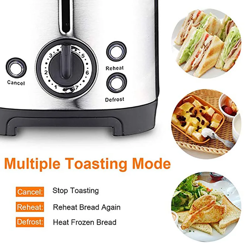 Тостер автоматическая выпечки хлебопечка аппарат для приготовления завтрака с 2