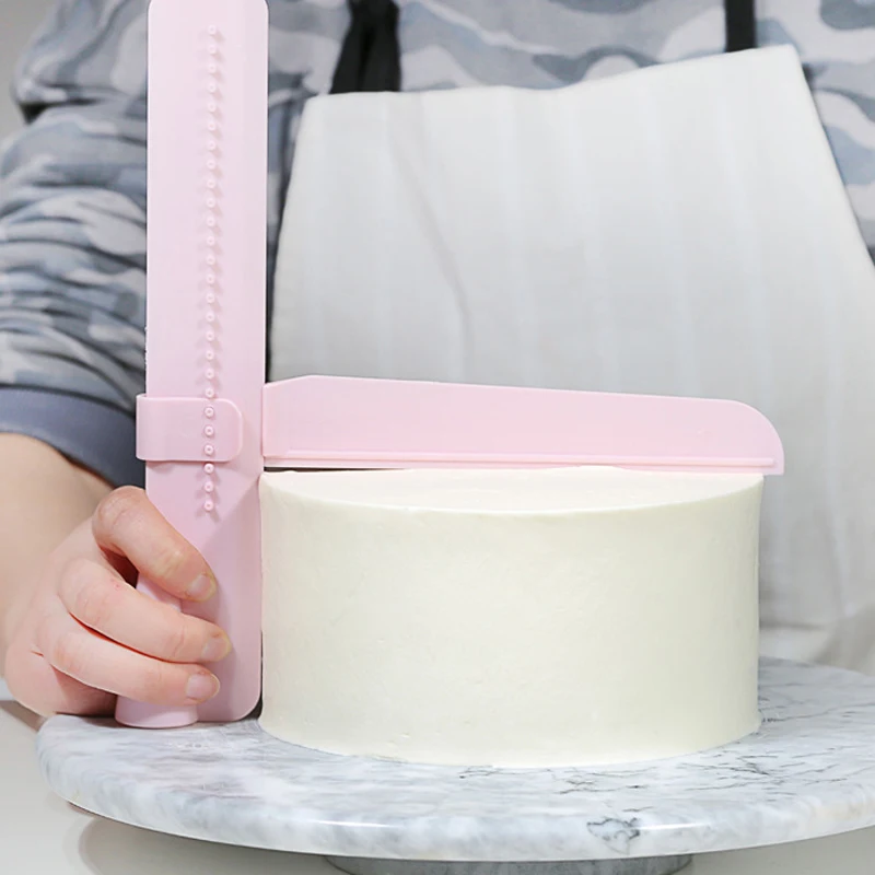 Scraper for cake smooth Adjustable fondant kitchen shovel edge smoothing cream home decor tableware tool |
