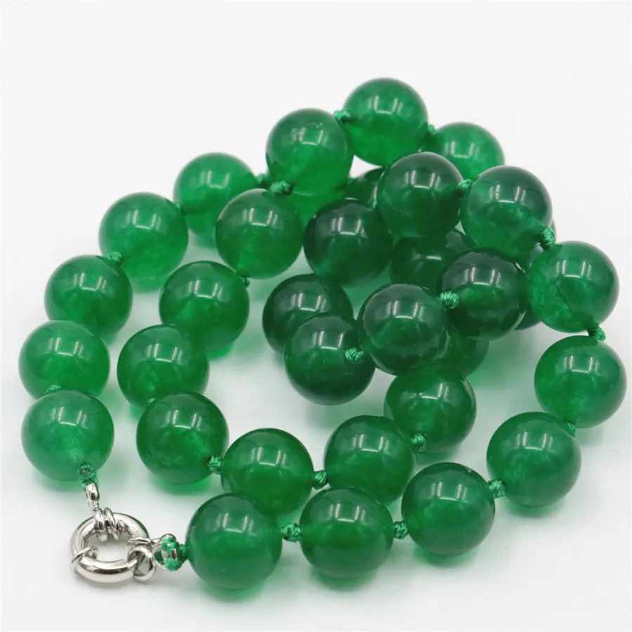 Новый очаровательный красивый Императорский Зеленый Халцедон 12 мм DIY бусы