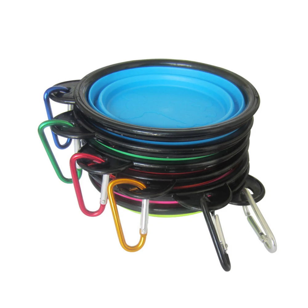 Силиконовые Портативный Складная миска для собаки в виде кошек и собак подачи