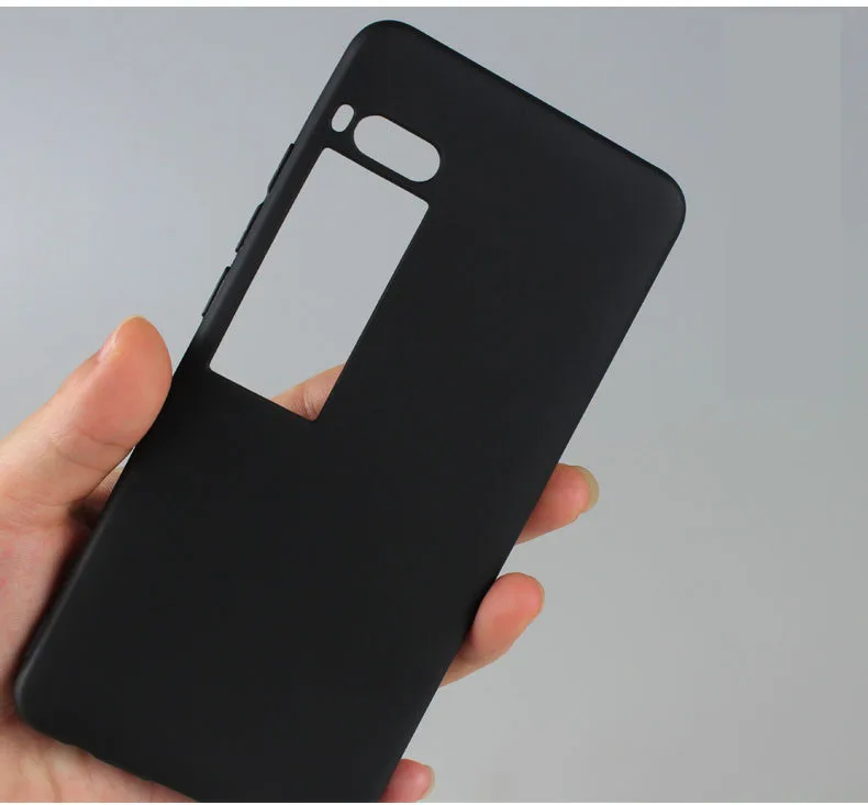 Новый чехол для Meizu Pro 7 силиконовый из ТПУ прозрачный и матовый однотонный черный